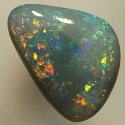 SOLID SEMI BLACK OPAL Bright sparkles, orange and greens with a touch of blue